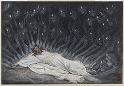Jesus sleeping in the boat during the storm, first Sunday of Lent