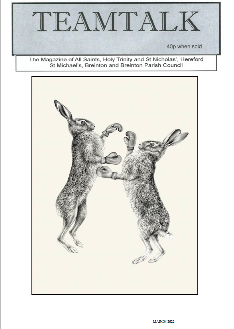 Teamtalk magazine cover, March 2022 edition, with a line drawing of two hares.